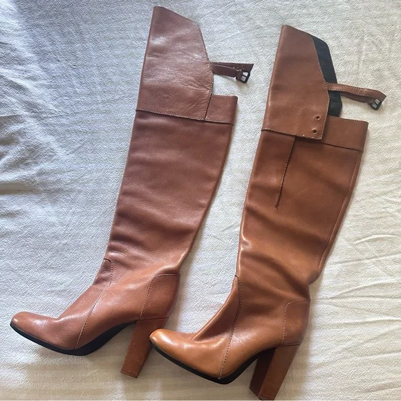 3.1 Phillip Lim Ora Brown Leather Boots 37 - Picture 12 of 12